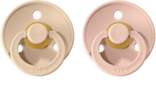 BIBS Colour Natural Rubber Size 2: 6+ months smoczek Vanilla / Blush 2 szt.