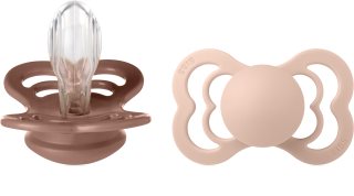 BIBS Supreme Silicone Size 2: 6+ months suzetă Woodchuck / Blush 2 buc