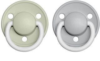 BIBS De Lux Natural Rubber Night Size 1: 0+ months cumi Sage / Cloud 2 db