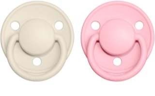 BIBS De Lux Natural Rubber Size 2: 6+ months cumi Ivory / Baby Pink 2 db
