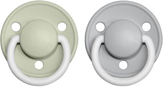 BIBS De Lux Natural Rubber Night Size 2: 6+ months lutt Sage / Cloud 2 tk