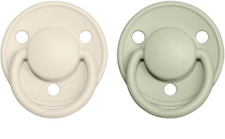 BIBS De Lux Natural Rubber Size 2: 6+ months smoczek Ivory / Sage 2 szt.