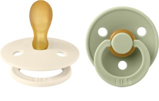 BIBS Colour Size 1: Symmetrical 0-6 months smoczek Ivory / Sage 2 szt.