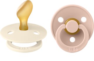 BIBS Colour Size 1: Anatomical 0-6 months smoczek Ivory / Blush 2 szt.