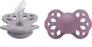 BIBS Infinity Size 1: 0+ months smoczek Fossil Grey / Mauve 0+ months 2 szt.