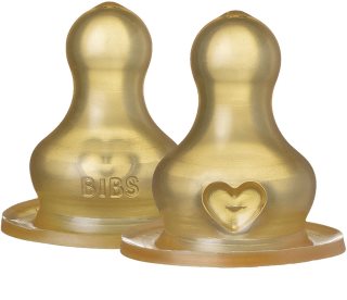 BIBS Baby Glass Bottle Rubber Nipple Beebipudeli lutti Fast Flow 2 tk