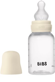 BIBS Anti-Colic Baby Bottle Silicone Antikolikflasche mit Silikonschnuller Ivory 150 ml