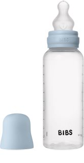 BIBS Anti-Colic Baby Bottle Silicone antikolik-flaske med silikonesut Baby Blue 270 ml