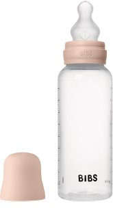 BIBS Anti-Colic Baby Bottle Silicone garrafa anticólicas com chupeta de silicone Blush 270 ml