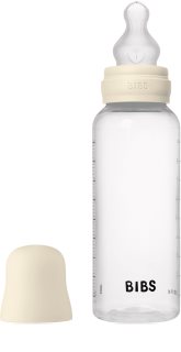 BIBS Anti-Colic Baby Bottle Silicone Antikolikflasche mit Silikonschnuller Ivory 270 ml