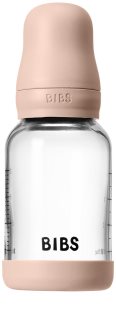 BIBS Baby Glass Bottle Round Latex garrafa anticólicas Blush 120 ml