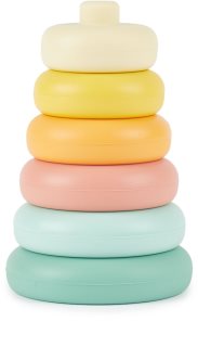 Bieco Silicone Stacking Tower Tropical Vibes nasazovací kroužky 12 m+ 6 ks