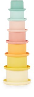 Bieco Silicone Stacking Cups Tropical Vibes stohovací kelímky 12 m+ 7 ks