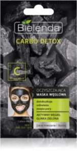 Bielenda Carbo Detox Active Carbon Μάσκα καθαρισμού με ενεργό άνθρακα για μικτή και λιπαρή επιδερμίδα 8 γρ