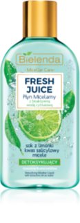Bielenda Fresh Juice Lime міцелярна вода для змішаної та чутливої шкіри 500 мл
