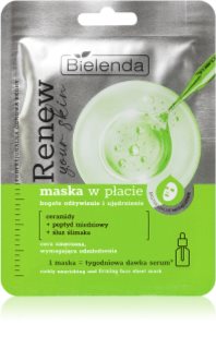 Bielenda Renew Your Skin masque nourrissant en tissu 18 g