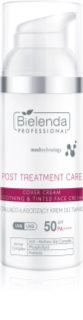 Bielenda Professional Post Treatment Care Soothing & Tinted Face Cream die beruhigende Creme für empfindliche und irritierte Haut SPF 50 50 ml