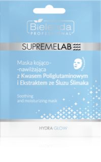 Bielenda Professional Supremelab Hydra Glow mască textilă hidratantă cu extract de melc 1 buc