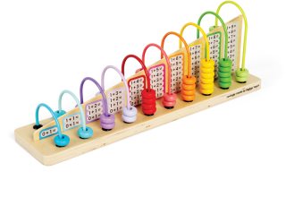 Bigjigs Toys Rainbow Abacus ábaco 3y+ 56 un.