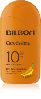 Bilboa Carotissima Crema loción bronceadora con betacaroteno SPF 10 200 ml