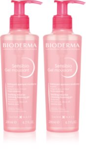 Bioderma Sensibio Gel Moussant 1+1 vorteilhafte Packung zur gründlichen Reinigung der Haut 2x200 ml