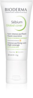 Bioderma Sébium Global Cover intenzíven fedő tonizáló ápolás az arcnak pattanásos bőrre árnyalat természetes 30 ml
