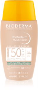 Bioderma Photoderm Nude Touch fluid mineral cu protecție solară SPF 50+ culoare Very light 40 ml