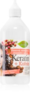 Bione Cosmetics Keratin + Kofein sérum para el crecimiento y fortalecimiento del cabello desde las raíces 215 ml
