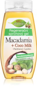 Bione Cosmetics Macadamia + Coco Milk gel de banho regenerador 260 ml