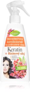 Bione Cosmetics Keratin + Ricinový olej acondicionador regenerador sin aclarado para cabello 260 ml