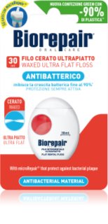 Biorepair Dental Floss Waxed Ultra Flat Ovaxad tandtråd För känsliga tänder Red 30 m