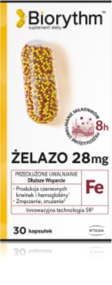 Biorythm Żelazo 28 mg kapsułki o przedłużonym uwalnianiu z żelazem 30 caps.
