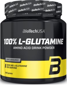 BioTechUSA 100% L-Glutamine zwiększenie wydolności fizycznej i regeneracja 240 g