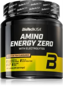 BioTechUSA Amino Energy Zero with Electrolytes zwiększenie wydolności fizycznej i regeneracja smak Peach Ice Tea 360 g