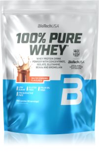 BioTechUSA 100% Pure Whey proteine dal siero del latte aroma Salted Caramel 900 g