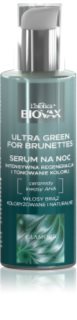 Biovax Glamour Ultra Green For Brunettes regenerujące serum na noc z efektem rewitalizującym do włosów w odcieniach brązu 100 ml
