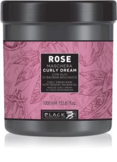 Black Professional Line Rose Curly Dream Fugtighedsmaske Til bølget og krøllet hår 1000 ml