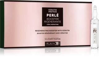 Black Professional Line PERLÉ Booster Regeneratin Keratin Ampouls θεραπεία χωρίς ξέβγαλμα για τα μαλλιά με κερατίνη 10x12 ml