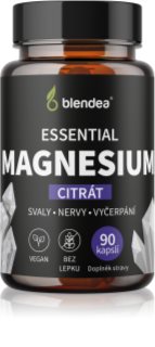 Blendea Essential Magnesium Citrát kapsuly na podporu zníženia miery únavy a vyčerpania 90 cps