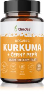 Blendea Kurkuma + Piperin BIO kapsle pro podporu zdraví jater 90 cps