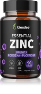 Blendea Essential Zinc kapsuly na podporu imunitného systému, pre krásne vlasy, pleť a normálny stav zubov 90 cps