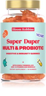 Bloom Robbins Super Duper MULTI & PROBIOTIC žvýkací kostičky pro podporu trávení 60 ks
