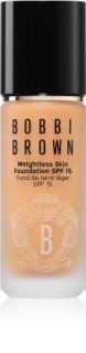 Bobbi Brown Weightless Skin Foundation SPF 15 tartós alapozó hidratáló hatással árnyalat Honey 30 ml