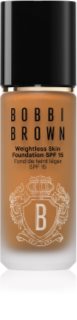 Bobbi Brown Weightless Skin Foundation SPF 15 tartós alapozó hidratáló hatással árnyalat Warm Almond 30 ml