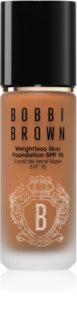 Bobbi Brown Weightless Skin Foundation SPF 15 tartós alapozó hidratáló hatással árnyalat Golden Almond 30 ml