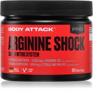 Body Attack Arginine Shock Förderung der sportlichen Leistung 80 KAP