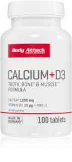 Body Attack Calcium +D3 Tabletten für gesunde Zähne 100 TABL