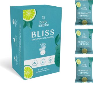 Body Restore Bliss Shower Steamers Duschtabletten Duft Bergamot Spring 3 St.