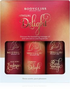 BodyGliss Sensual Delight Travel Edition huile de massage à base de silicone coffret cadeau 3x50 ml
