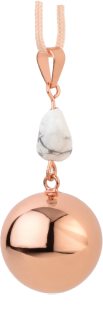 Bola FANTASY Rose Gold Marble Stone obesek z zvončki za nosečnice 1 kos